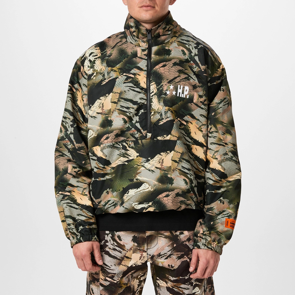 Heron Preston Camouflage Tape Windbreaker - Camo Green